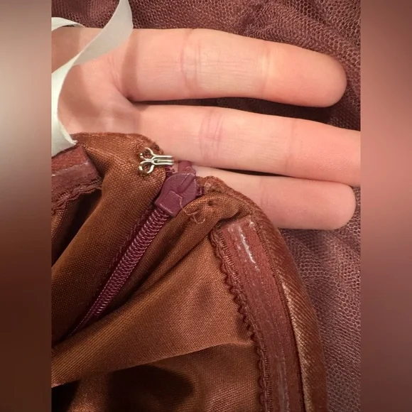 Revelry Frankie Convertible Velvet + Tulle Dress in Dusty Rose / Rosewood - 12 - Picture 8 of 11